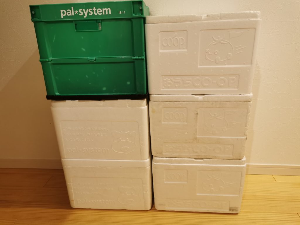 発泡スチロールたくさん